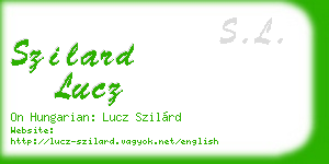 szilard lucz business card