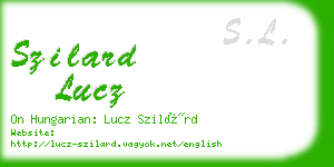 szilard lucz business card